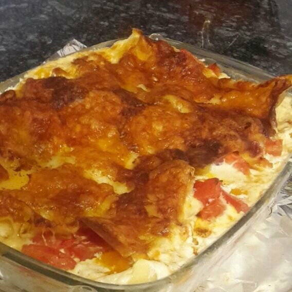 Kürbislasagne fertig