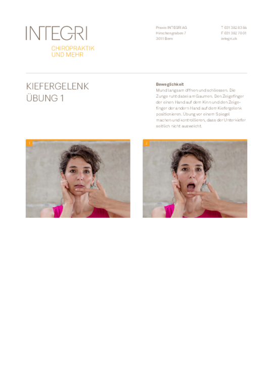 Übung Kiefergelenk 1