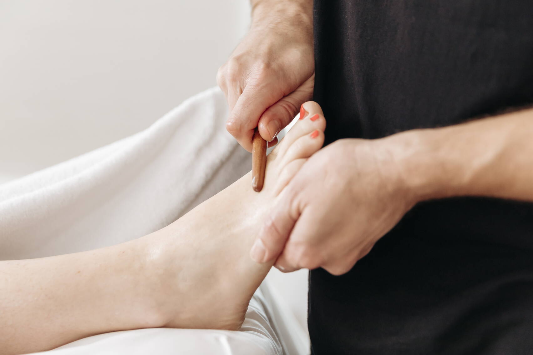 Fussreflexzonenmassage, Fussrücken Fussreflexzonenmassage, Fussrücken