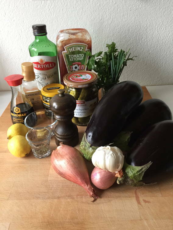 vegetarische Tatar, mise en place