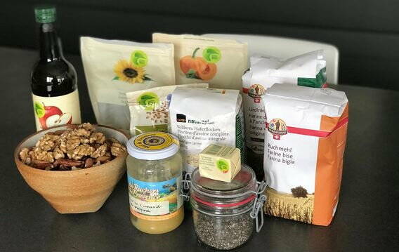Mehrgetreidebrot, mise en place Mehrgetreidebrot, mise en place