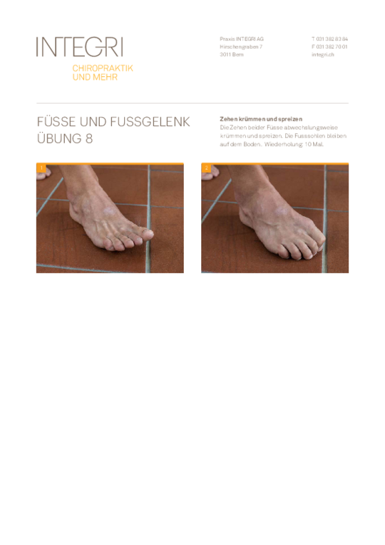 Übung Füsse und Fussgelenke 8