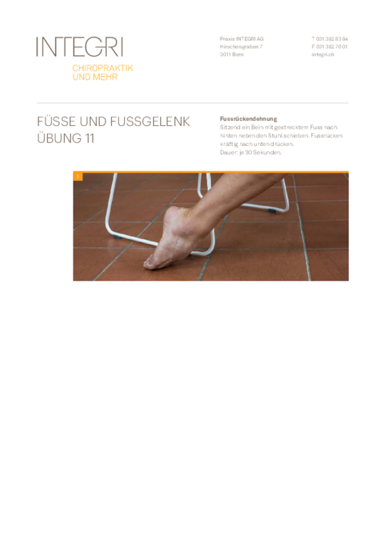 Übung Füsse und Fussgelenke 11