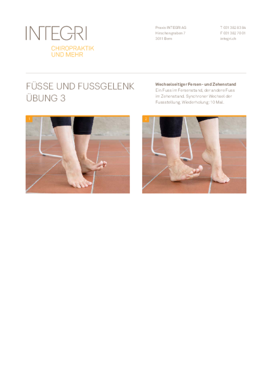 Übung Füsse und Fussgelenke 3